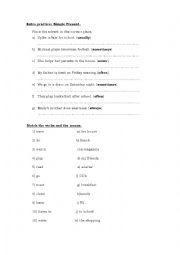 English Worksheet: Present Simple