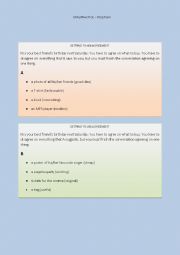 English Worksheet: Oral practice - Roleplay