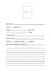 English Worksheet: I-card