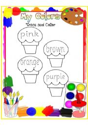 English Worksheet: color words part 2