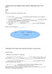 English Worksheet: BEC VANTAGE WRITING!!