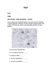 English Worksheet: Some and any test