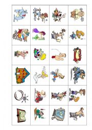 English Worksheet: So Such Memory Game