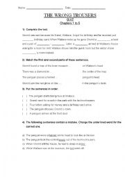 English Worksheet: The Wrong Trousers