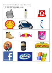 English Worksheet: meaningful brands