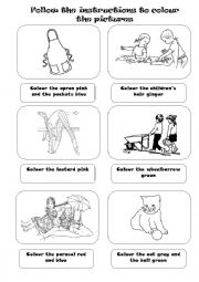 English Worksheet: COLOURING