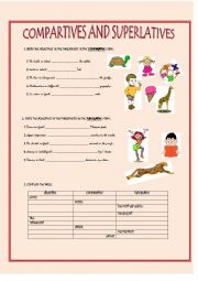 English Worksheet: Comparatives and Superlatives