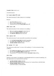 English Worksheet: Causative verbs