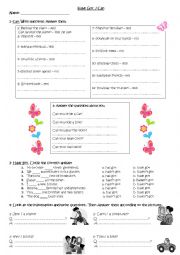 English Worksheet: Can + Have got