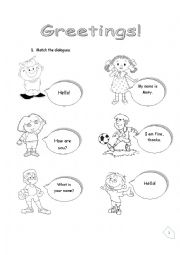 English Worksheet: Greetings