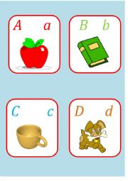 English Worksheet: ABC flash cards