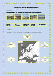 English Worksheet: monuments in europe 