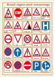 road signs and meanings