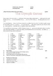 Test based on the OLYMPIC GAMES