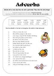 English Worksheet: ADVERBS