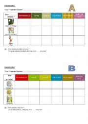 English Worksheet: Pairwork personnality