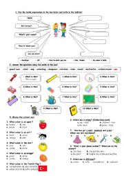 English Worksheet: Worksheet