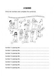 English Worksheet: A great band