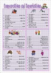 English Worksheet: COMPARATIVES AND SUPERLATIVES