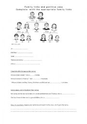 English Worksheet: family vocabulary and genitive case