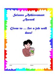 Science Achievement Award