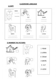 English Worksheet: CLASSROOM LANGUAGE 