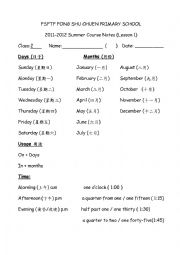 English Worksheet: number