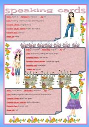 English Worksheet: speaking task