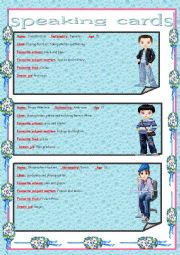 English Worksheet: speaking task 2