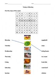 English Worksheet: Today is Monday - Eric Carle