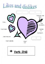 English Worksheet: Likes and dislikes