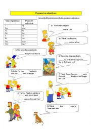 English Worksheet: Possessive adjectives 