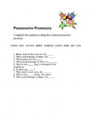 Possesive pronouns