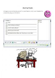 English Worksheet: Meeting people