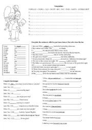 English Worksheet: Comparions and Simple Past