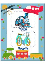 English Worksheet: transportation flashcards part 2