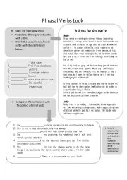 English Worksheet: Phrasal verbs with LOOK