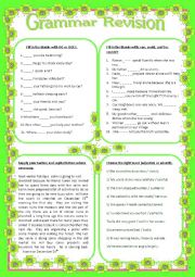 English Worksheet: Grammar revision