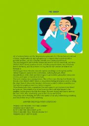 English Worksheet: the gossip, reading comprehension