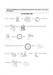 English Worksheet: DAILY ACTIVITIES