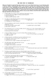 English Worksheet: best friend