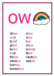 English Worksheet: OW Reading Flashcard