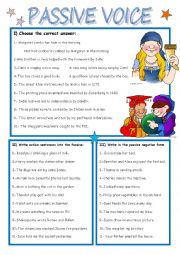 English Worksheet: PASSIVE VOICE