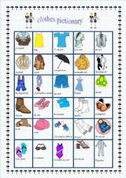 English Worksheet: clothes 