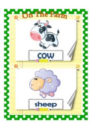 English Worksheet: on the farm part 1