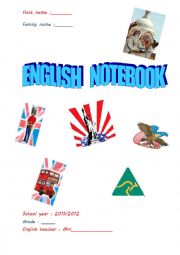 English Worksheet: English notebook: a cover