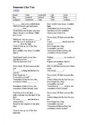 English Worksheet: Someone Like you