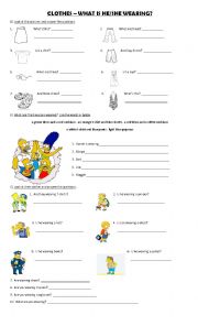 English Worksheet: clothes for kids