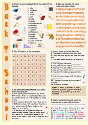 English Worksheet: Back to school