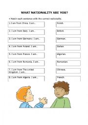 WHAT NATIONALITY ARE YOU?